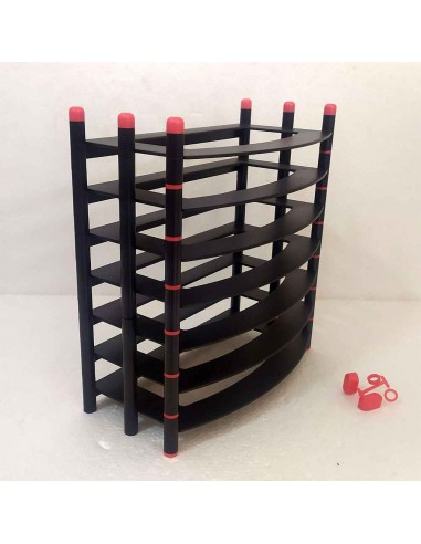 Porta-videocassette-VHS-a-6-posti-in-plastica-nera-vintage-anni-90-2