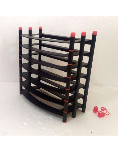 Porta-videocassette-VHS-a-6-posti-in-plastica-nera-vintage-anni-90-4