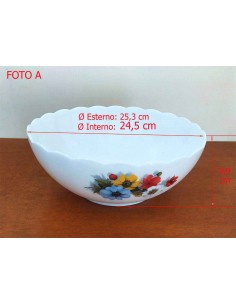 Ciotola-in-vetro-bianco-Arcopal-france-con-bordo-smerlato-e-fiori 2