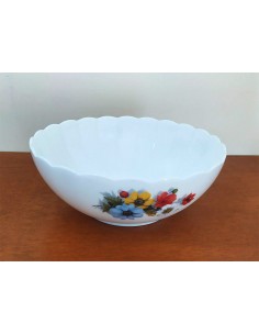 Ciotola-in-vetro-bianco-Arcopal-france-con-bordo-smerlato-e-fiori