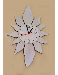 Orologio-da-parete-in-legno-a-forma-di-sole-bianco-e-artigianale