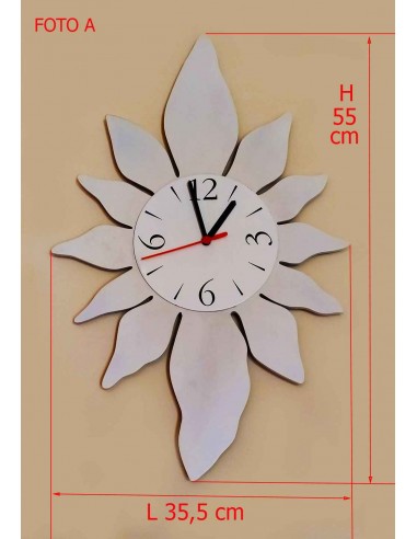 Orologio-da-parete-in-legno-a-forma-di-sole-bianco-e-artigianale-Dimensioni
