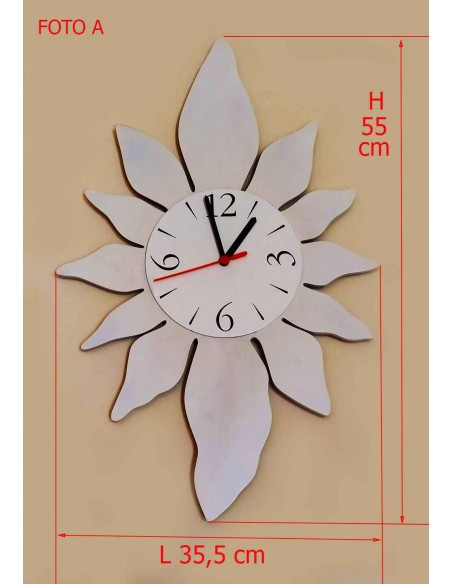 Orologio-da-parete-in-legno-a-forma-di-sole-bianco-e-artigianale-Dimensioni