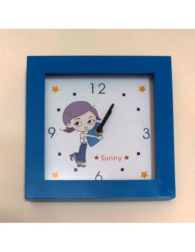 Orologio-da-parete-per-bambini-quadrato-blu-modello-Sunny-2