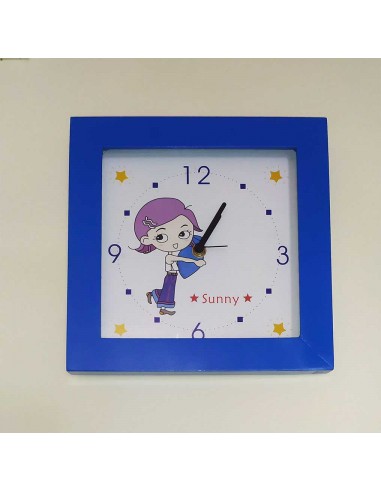 Orologio-da-parete-per-bambini-quadrato-blu-modello-Sunny-3