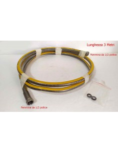 Tubo-Gas-flessibile-acciaio-inox-12-FF-giallo-con-guarnizioni