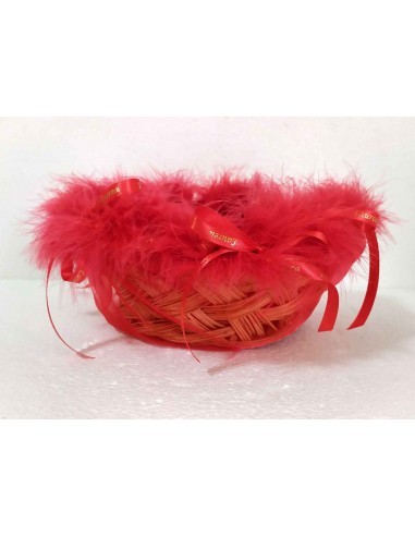 Cesto-bomboniere-Laurea-con-piume-rosse-e-nastri-in-raso-o-26xh10-cm-2