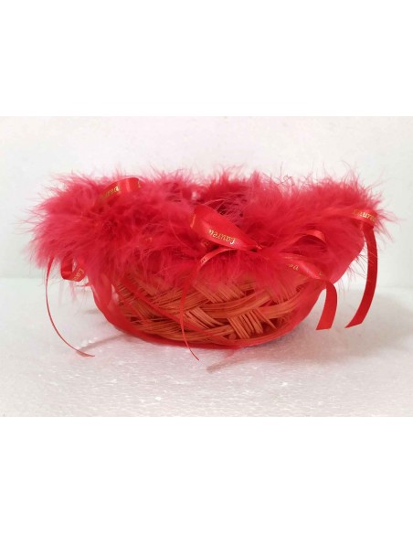 Cesto-bomboniere-Laurea-con-piume-rosse-e-nastri-in-raso-o-26xh10-cm-2