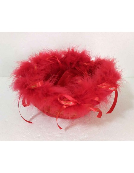 Cesto-bomboniere-Laurea-con-piume-rosse-e-nastri-in-raso-o-26xh10-cm-4