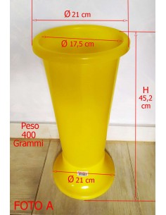 Vaso-portafiori-Ideal-giallo-in-plastica-18x45-cm 2
