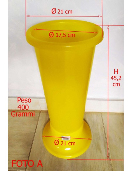 Vaso-portafiori-Ideal-giallo-in-plastica-18x45-cm-Dimensioni
