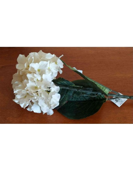 Fiore-ortensia-artificiale-panna-a-stelo-singolo-con-foglie-verdi-2