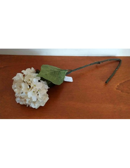 Fiore-ortensia-artificiale-panna-a-stelo-singolo-con-foglie-verdi-4