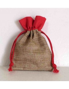 Sacchetto-Laurea-portaconfetti-beige-con-scritta-rossa-in-rilievo 2