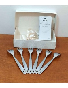 Set-6-forchettine-dolce-inox-1810-con-stella-Mori-Italian-Factory 2