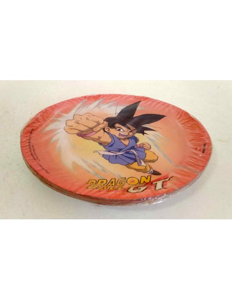 Dragon-Ball-GT-set-10-piatti-carta-18-cm-vintage-2007-Goku-bambino-Pegaso-1