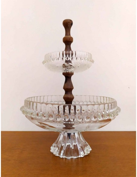 Alzata-vintage-2-piani-vetro-floreale-e-legno-dolcifrutta-Ø23xh31cm-2