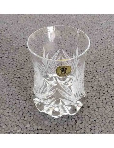 Set-6-bicchieri-bibita-in-vetro-vintage-decoro-inciso-a-foglia 2