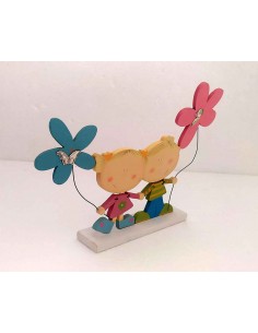 Bimbi-in-legno-Recuerdo-soprammobile-artigianale 2