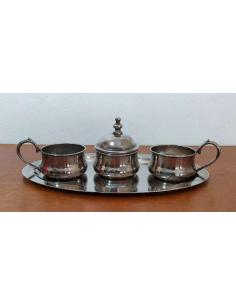 Set-caffe-vintage-metallo-argentato-A1000-con-vassoio-ovale-4-pezzi