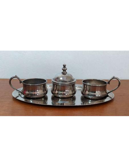 Set-caffe-vintage-metallo-argentato-A1000-con-vassoio-ovale-4-pezzi