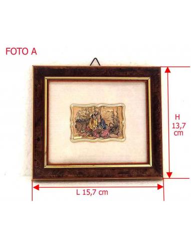 Quadretto-in-Argento-925-sbalzato-e-dipinto-cornice-legno-radica-dimensioni