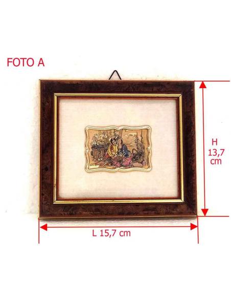 Quadretto-in-Argento-925-sbalzato-e-dipinto-cornice-legno-radica-dimensioni