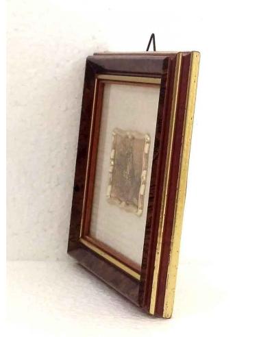 Quadretto-in-Argento-925-sbalzato-e-dipinto-cornice-legno-radica-2