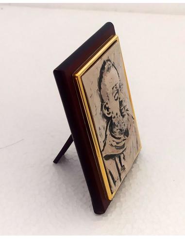 Quadro-Padre-Pio-in-argento-bilaminato-925-e-legno-Made-in-Italy-1