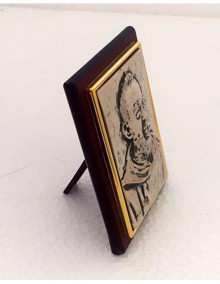 Quadro-Padre-Pio-in-argento-bilaminato-925-e-legno-Made-in-Italy-1