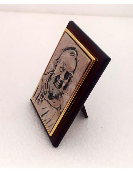 Quadro-Padre-Pio-in-argento-bilaminato-925-e-legno-Made-in-Italy-2