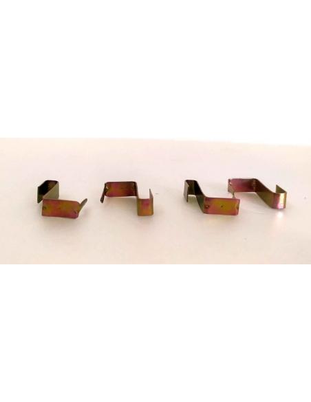 Set di 4 ganci Click in metallo per tende visti da diverse angolazioni
