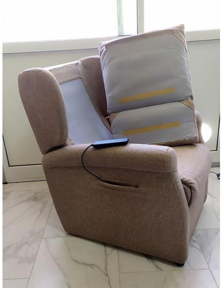 Poltrona Alzapersona Vitarelax Romeo 2 Motori Elettrica PMUA006 con schienale rimuovibile
