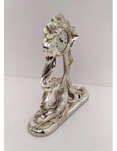 Orologio Grande Donna in resina argentata PR203 vista laterale 1