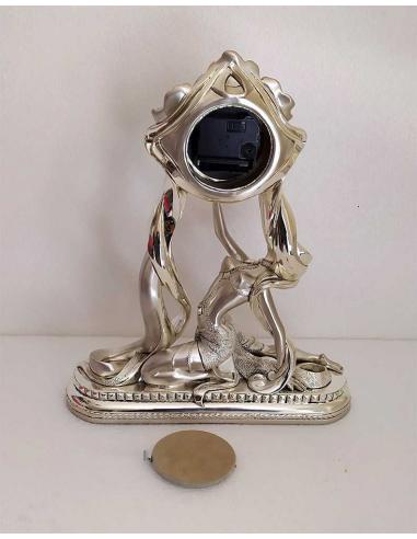 Orologio Grande Donna in resina argentata PR203 vista posteriore inserimento batteria