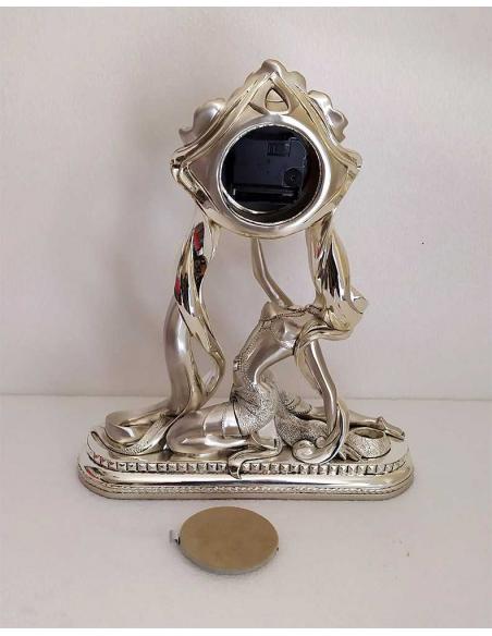 Orologio Grande Donna in resina argentata PR203 vista posteriore inserimento batteria