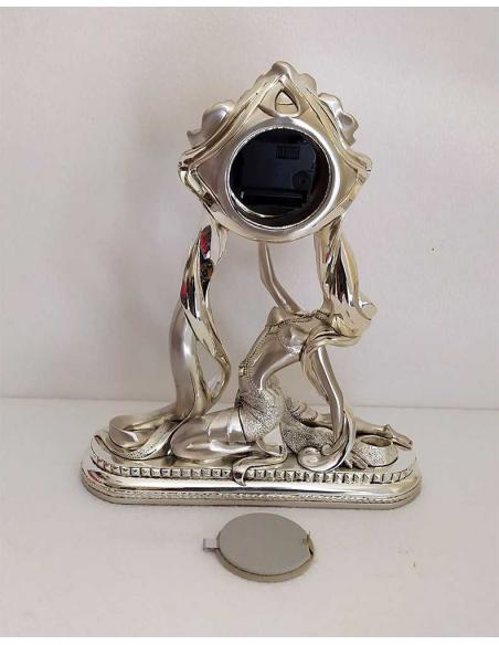 Orologio Grande Donna in resina argentata PR203 vista posteriore inserimento batteria 1