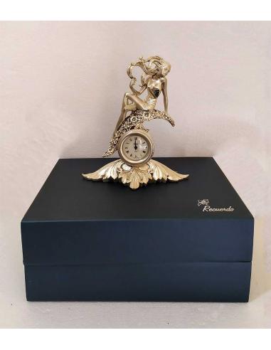 Orologio da Tavolo Recuerdo Linea Argenti - Scultura Donna Argentata con confezione