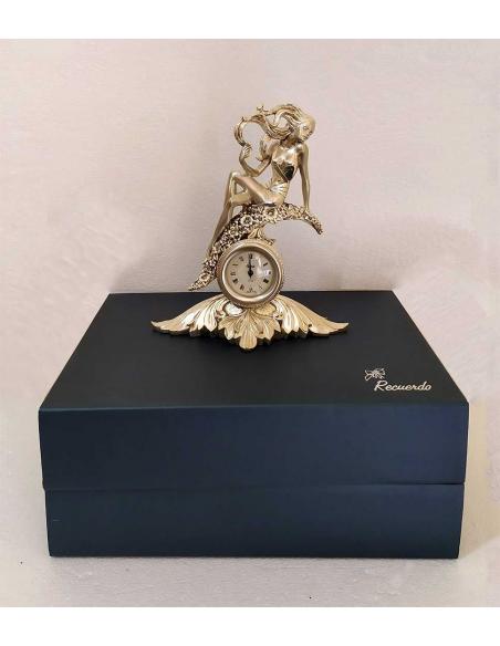 Orologio da Tavolo Recuerdo Linea Argenti - Scultura Donna Argentata con confezione