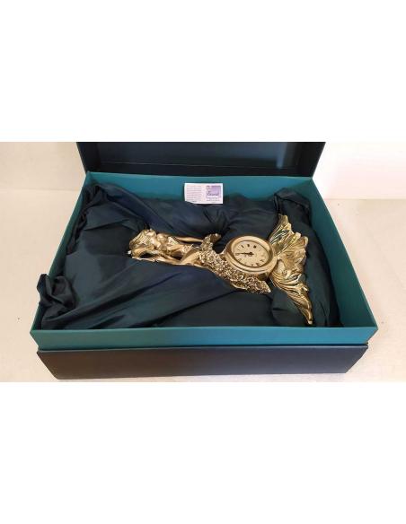 Orologio da Tavolo Recuerdo Linea Argenti - Scultura Donna Argentata, vista dettaglio in confezion