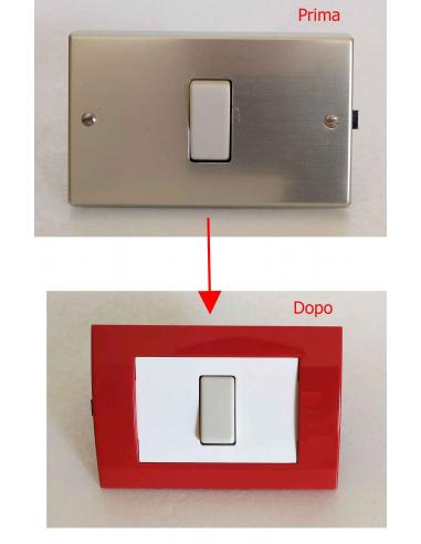 Esempio di come cambia il look del punto luce con il montaggio dell'adattatore.