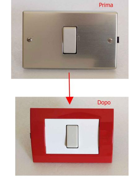 Esempio di come cambia il look del punto luce con il montaggio dell'adattatore.