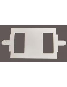Adattatore Bianco per Scatola 503 da Magic a Placca ARC | 2 Posti, parte esterna.