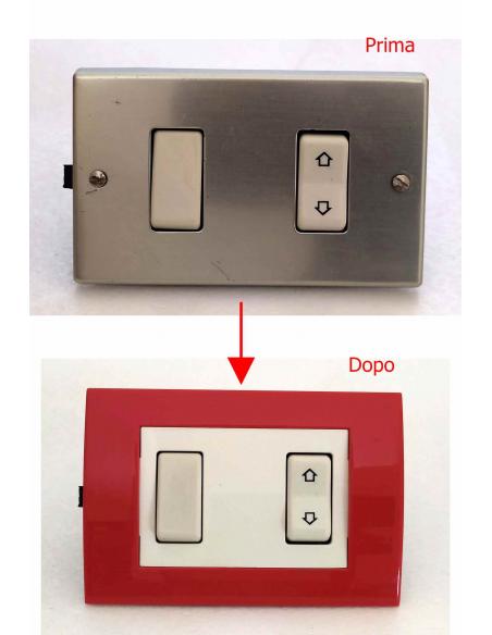 Esempio di come cambia il look del punto luce con il montaggio dell'adattatore.