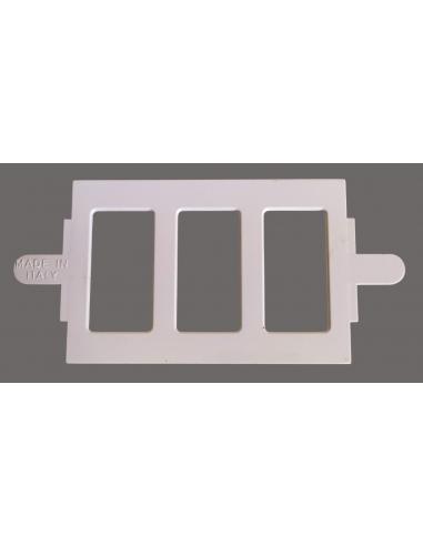 Adattatore Bianco per Scatola 503 da Magic a Placca ARC | 3 Posti, parte esterna.