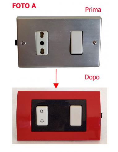 Esempio dicome cambia il look del punto luce con il montaggio dell'adattatore nero.