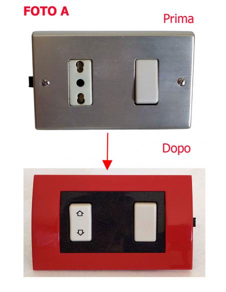 Esempio dicome cambia il look del punto luce con il montaggio dell'adattatore nero.