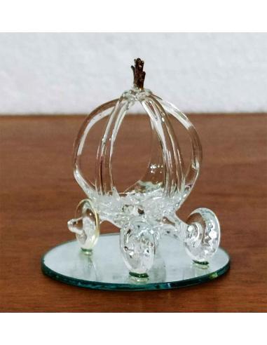 Carrozza di Cenerentola in Vetro Soffiato con Base a Specchio, vista 5