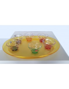Set Vassoio Ovale Guzzini+coppette gelato RCR