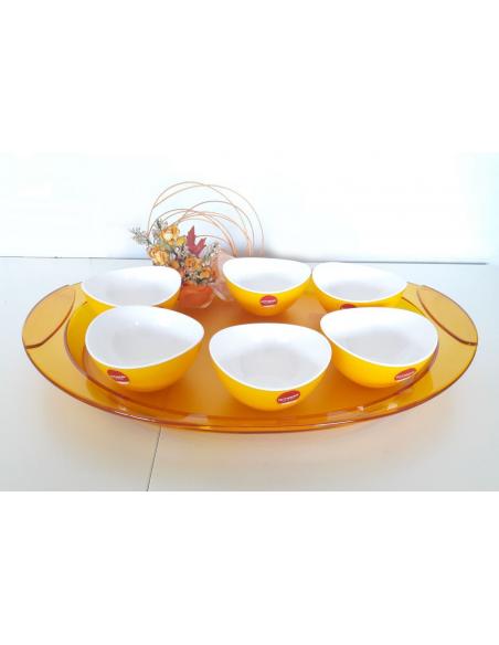 Set Vassoio Giallo M920GI+Ciotoline bicolore giallo M1501GI